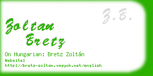 zoltan bretz business card
