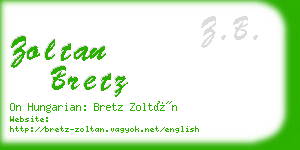 zoltan bretz business card